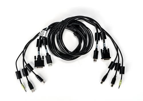 CABLE 1 DVI-D/1 DISPLAYPORT 2 USB/1 AUDIO 6FT