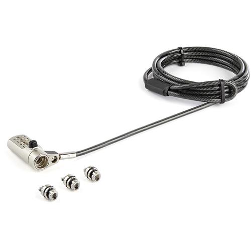StarTech.com LTULOCK4D cavo di sicurezza Nero, Argento