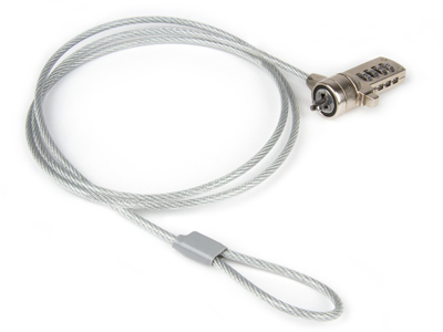 Hamlet Notebook Lock cavo di sicurezza per pc e notebook con lucchetto e combinazione di 120m in acciaio