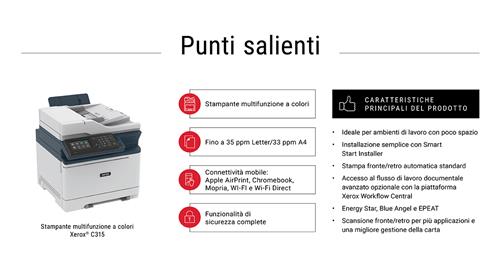 Xerox C315V_DNI stampante multifunzione Laser 1200 x 1200 DPI 35 ppm Wi-Fi