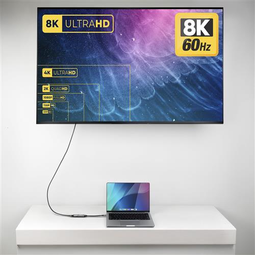 ADATTATORE USB-C A HDMI 8K COMPATIBILE THUNDERBOLT /USB4