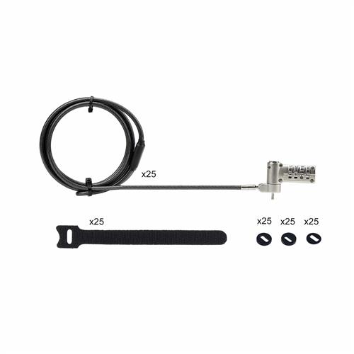 25 CAVI DI SICUREZZA PER LAPTOP CAVO SERIALIZZATO A COMBINAZIONE