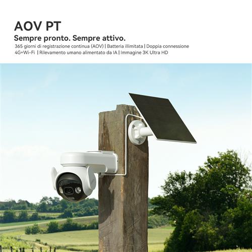 AOV PT KIT 4G+ CAMERA EST. A BATT 4G PANN SOL 4GB SIM 32GB SD