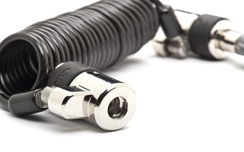 DUAL LOCK CURLY CABLE W/M4 SCREW AS STD