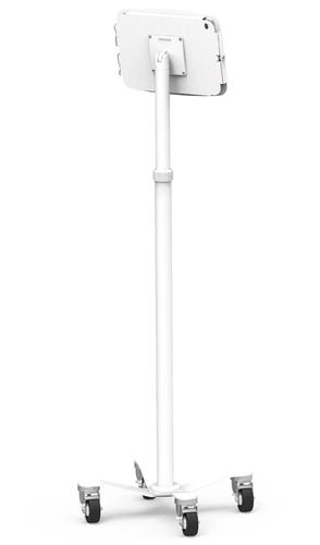 IPAD 10TH-11TH (A16) GEN SPACE ENCL. MEDICAL ROLLING CART WHITE