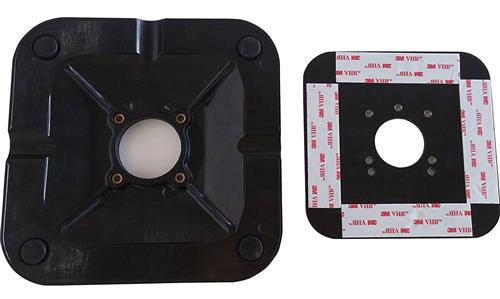 RISE POLE ADHESIVE BASE - BLACK .
