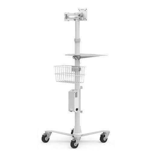 ROLLING STAND BASKET - WHITE .