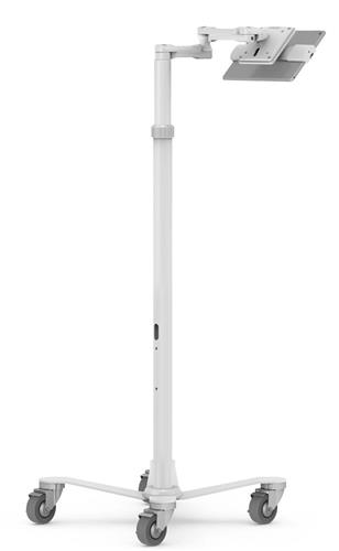 UNIVERSAL TABLET CLING MEDICAL ROLLING CART EXTENDED - WHITE