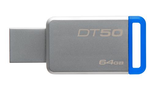 Kingston Technology DataTraveler 50 64GB unità flash USB USB tipo A 3.2 Gen 1 (3.1 Gen 1) Blu, Argento