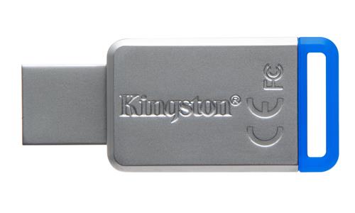 Kingston Technology DataTraveler 50 64GB unità flash USB USB tipo A 3.2 Gen 1 (3.1 Gen 1) Blu, Argento