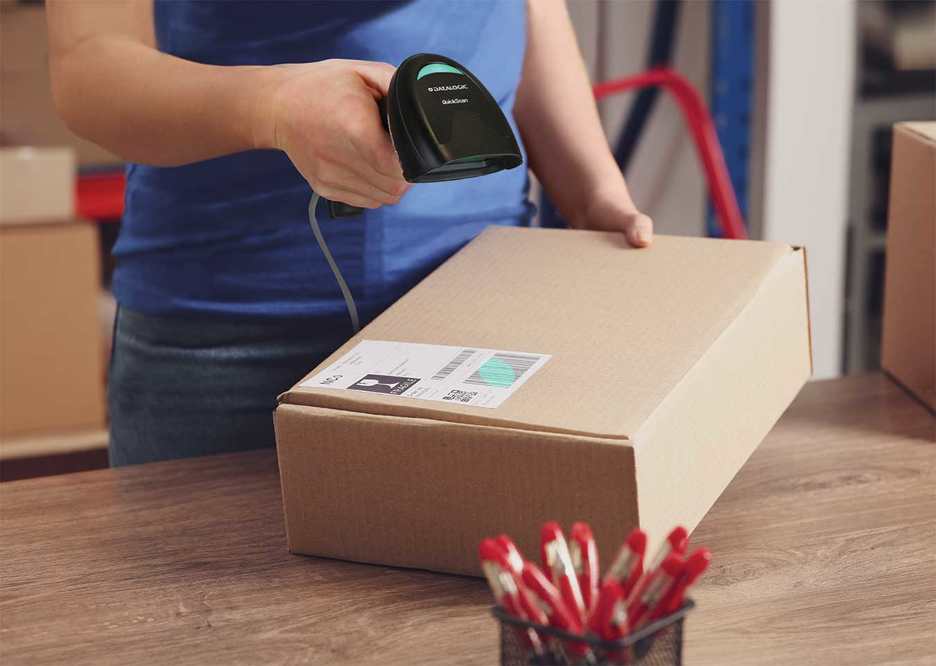 Datalogic QD2220-BKK1 lettore di codici a barre Lettore di codici a barre portatile 1D LED Nero