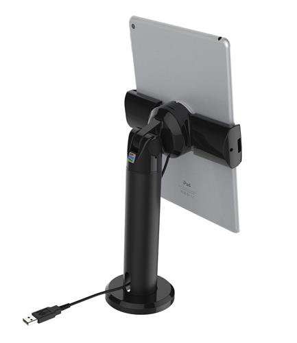 UNIVERSAL TABLET CLING RISE Tilting Kiosk 8in - Black