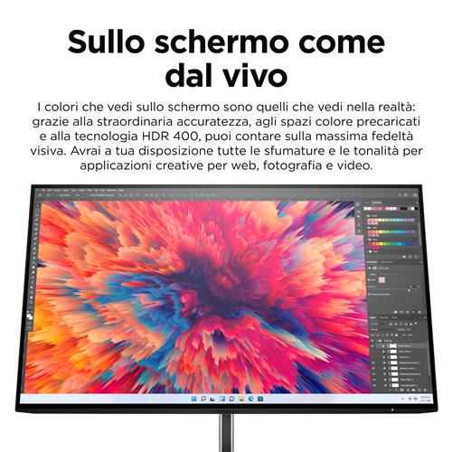 HP Z24q G3 QHD Display Monitor PC 60,5 cm (23.8) 2560 x 1440 Pixel Quad HD LCD Argento