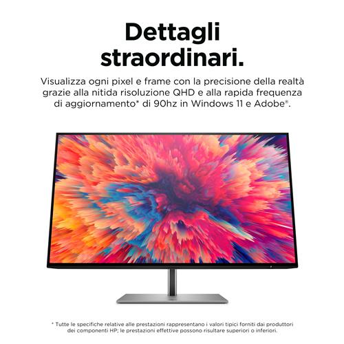 HP Z24q G3 QHD Display Monitor PC 60,5 cm (23.8) 2560 x 1440 Pixel Quad HD LCD Argento
