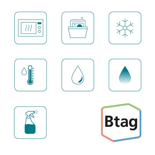 NASTRO BTAG135DA 12MM BIANCO SU TRASPARENTE LUNGH 4 M