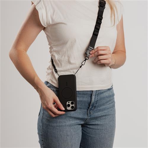 OB CASE ATTCH 2IN1 CROSSBODY STRAP-BLACK