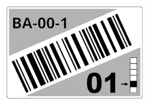 ROLL OF PRE-CUT LABELS FOR RACKS AND PALLETS 55 X 85 MM GRE