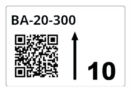 ROLL OF PRE-CUT LABELS FOR RACKS AND PALLETS 55 X 85 MM WHI