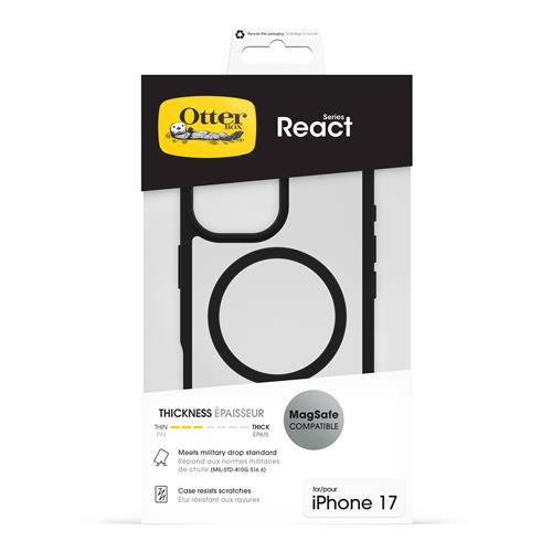 OB REACT MAGSAFE APPLE IPHONE 17 BLACK CRYSTAL CLEAR/BLACK