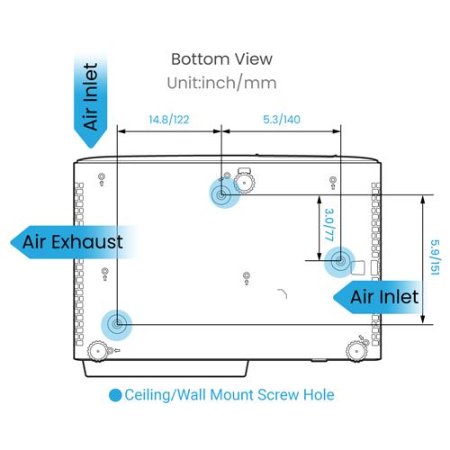 X500I 4LED 2200LM4K HDR10 /HLG 3D GAME MODE T/R