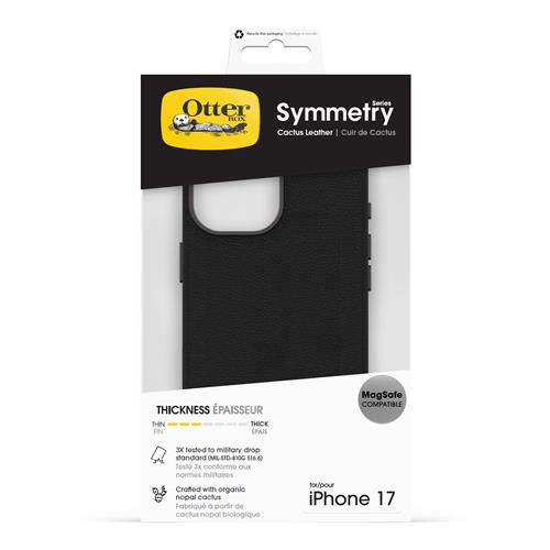 OB SYMMETRY CACTUS LEATHER CAM CTRL Apple iPhone 17 Noir black