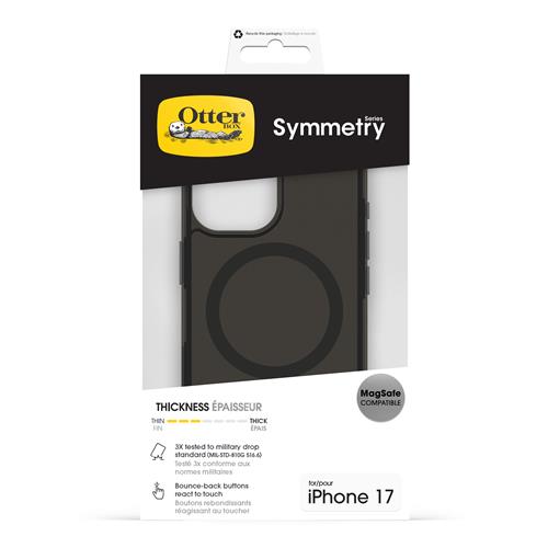OB SYMMETRY CLEAR MAGSAFE CAM. CONTROL APPLE IPHONE 17 BLACK