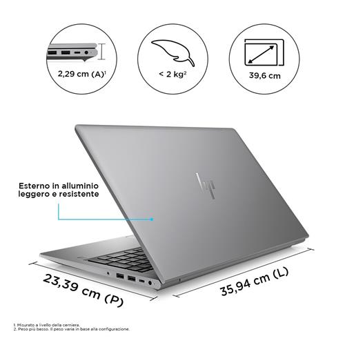 HP ZBook Power 15.6 inch G10 Mobile Workstation PC Intel Core i9 i9-13900H Workstation mobile 39,6 cm (15.6) Quad HD 32 GB DDR5-SDRAM 1 TB SSD NVIDIA RTX 2000 Ada Wi-Fi 6E (802.11ax) Windows 11 Pro Grigio