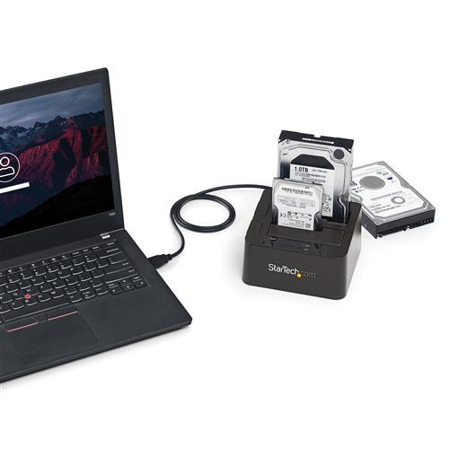 StarTech.com SDOCK2U313 docking station per unità di archiviazione USB 3.2 Gen 2 (3.1 Gen 2) Type micro-B Nero