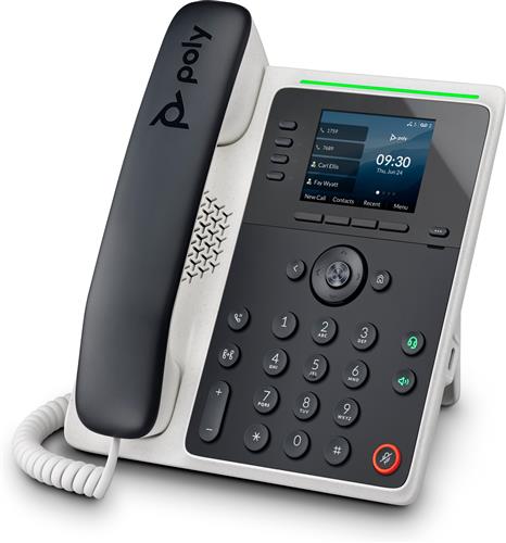POLY Edge E220 IP Phone and PoE-enabled telefono IP Nero 4 linee IPS