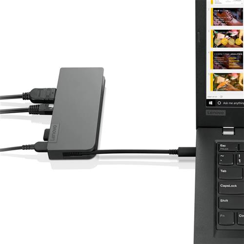 Lenovo 4X90S92381 replicatore di porte e docking station per laptop Cablato USB 3.2 Gen 1 (3.1 Gen 1) Type-C Grigio