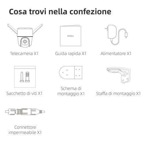 Imou Cruiser 4MP Cupola Telecamera di sicurezza IP Interno e esterno 2560 x 1440 Pixel Soffitto/palo