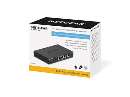 NETGEAR GS305PP Non gestito Gigabit Ethernet (10/100/1000) Supporto Power over Ethernet (PoE) Nero