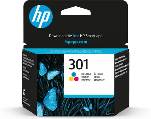 HP 301 Tri-color Original Ink Cartridge cartuccia d'inchiostro 1 pz Resa standard Ciano, Magenta, Giallo