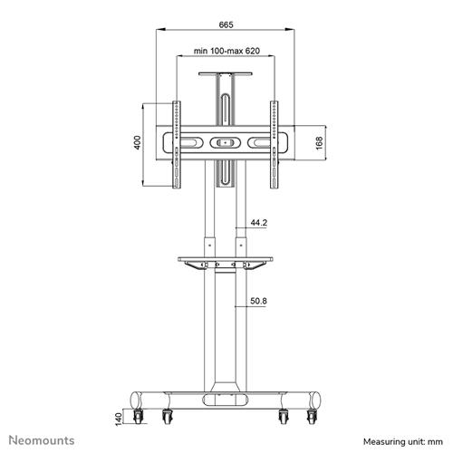 Neomounts NM-M1700BLACK Supporto per display espositivi 190,5 cm (75) Nero