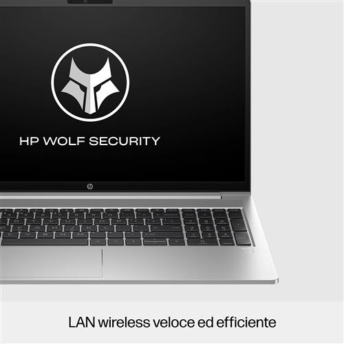 HP ProBook 450 G10 Intel Core i5 i5-1334U Computer portatile 39,6 cm (15.6) Full HD 8 GB DDR4-SDRAM 256 GB SSD Wi-Fi 6E (802.11ax) Windows 11 Pro Argento