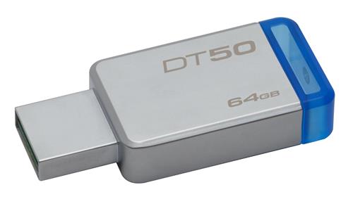 64GB USB 3.0 DATATRAVELER 50 METAL/BLUE