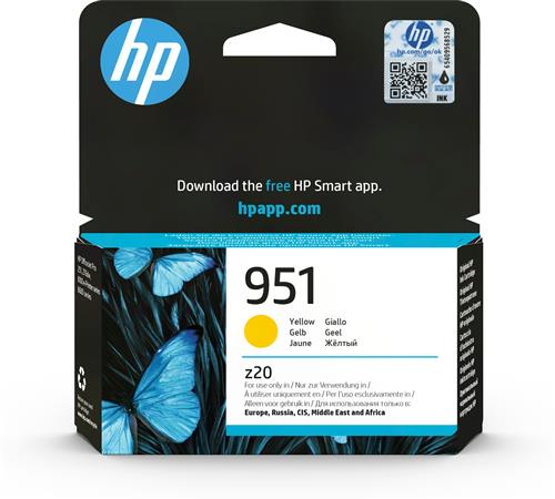 HP 951 Yellow Original Ink Cartridge cartuccia d'inchiostro 1 pz Resa standard
