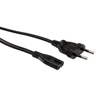 VALUE 19.99.2092 cavo di alimentazione Nero 3 m CEE7/16 Accoppiatore C7