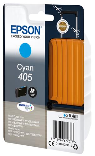 Epson Cyan 405 DURABrite Ultra Ink cartuccia d'inchiostro 1 pz Originale Resa standard Ciano