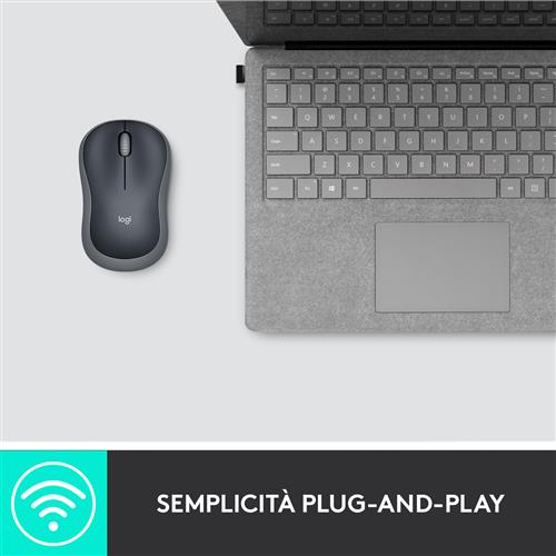 Logitech M185 mouse Ufficio RF Wireless