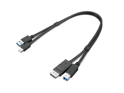 Lenovo 4X91D11453 cavo USB USB 3.2 Gen 1 (3.1 Gen 1) 0,43 m USB A USB B Nero