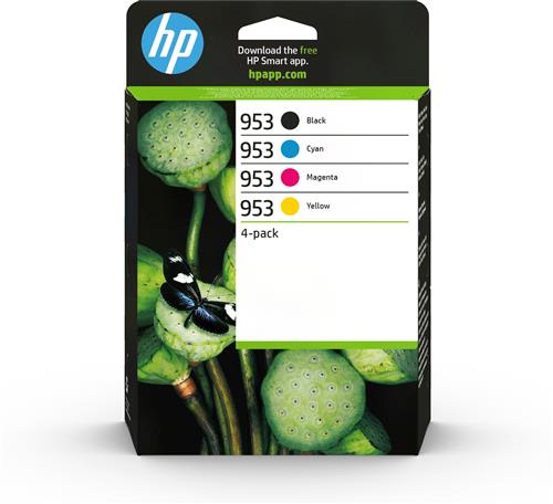 HP 953 4-pack Black/Cyan/Magenta/Yellow Original Ink Cartridges cartuccia d'inchiostro 4 pz Originale Resa standard