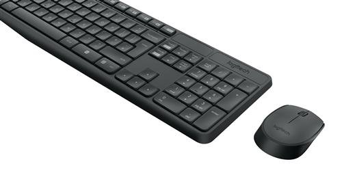 Logitech MK235 tastiera Mouse incluso Universale QWERTY Italiano Grigio