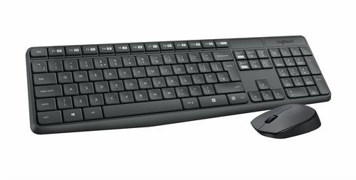 Logitech MK235 tastiera Mouse incluso Universale QWERTY Italiano Grigio