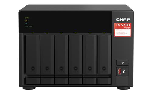 QNAP TS-673A NAS Tower Ryzen Embedded V1500B 8 GB DDR4 0 TB QNAP Turbo System Nero