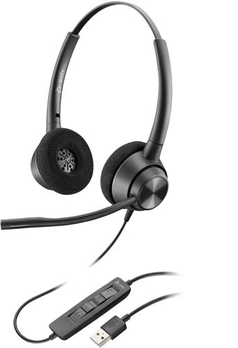 POLY EncorePro 310 Monaural USB-A Headset TAA Auricolare Cablato A Padiglione Ufficio USB tipo A Nero