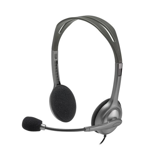 Logitech H110 Auricolare Cablato A Padiglione Ufficio Nero, Argento