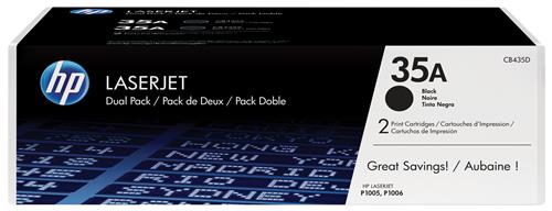 HP 35A 2-pack Black Original LaserJet Toner Cartridges cartuccia toner 2 pz Originale