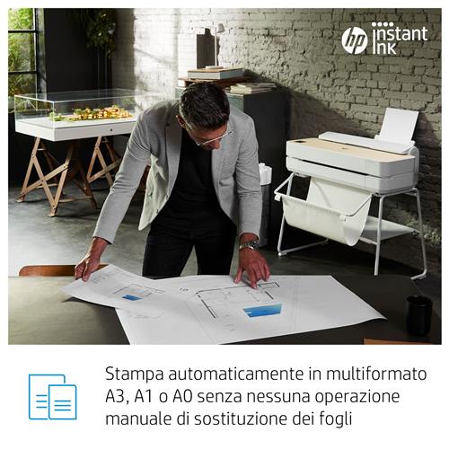 HP Designjet Studio 24-in Printer stampante grandi formati Wi-Fi Getto termico d'inchiostro A colori 2400 x 1200 DPI 610 x 1897 mm Collegamento ethernet LAN