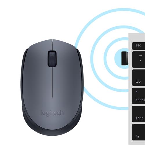 Logitech M170 Grey-K mouse Ufficio Ambidestro RF Wireless Ottico 1000 DPI